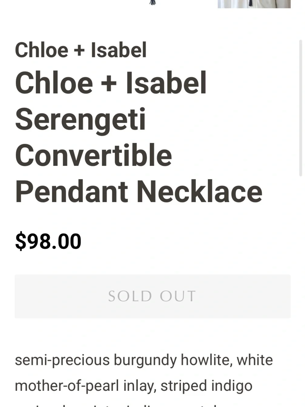 Blue Beaded Tassel Pendant Necklace with Pink Accent